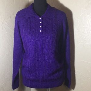 Jennifer Moore sweater pullover purple size medium